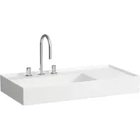 Laufen Waschtisch KARTELL 900x460mm Abl. re o ÜL 2 HL-Ausf. weiß