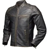 Modeka Phinix Motorrad Lederjacke, dunkelbraun, 5XL