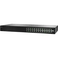 Cisco SG 100-24, ungemanaged, IEEE 802.1p, IEEE 802.3, IEEE 802.3ab, IEEE 802.3u, 8000 Eintragungen, 10/100 Mbps, 48 Gbit/Sek, Schwarz