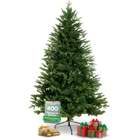 Holz4home Künstlicher Weihnachtsbaum 160 cm I Tannenbaum mit Spritzguss Spitzen I 400 Spitzen I Premium Naturgetreue Weihnachtsdeko Christbaum