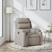 vidaXL Massagesessel Fernsehsesel Taupe Stoff 373482