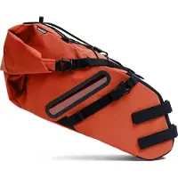 Capsuled Orange Bikepacking Satteltasche, 14L, mit Rollverschluss, Peek-Fenster und Rahmenschutz