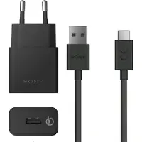 Emiro Schnell-Ladegerät für Original Sony X Compact + Typ-C Ladekabel Schwarz 1.8A Aufladegerät Aufladekabel fast-Charger Netzteil +Pad