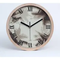 Tulup Holzuhr 25fi cm wanduhr - schwarze Spitzen - Palmen