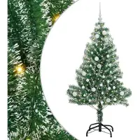 Syfax Künstlicher Weihnachtsbaum beschneit mit LED Licht 150 cm