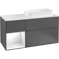 Villeroy & Boch V&B Waschtischunterschrank FINION 1200x603x501 Abdpl wh Reg anth ma/anth m