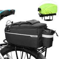 Lixada Insulated Trunk Cooler Bag mit Regenschutz Wasserdichtes Fahrradfahrrad Gepaecktraeger Aufbewahrung Gepaecktasche Reflektierende MTB Bike Packtasche Umhaengetasche