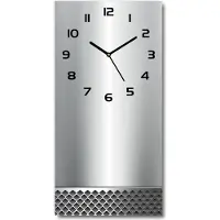 Tulup Wanduhr aus Glas – 30x60 cm - Glasbild - Glasuhr - Gehärtetes Glas -Metall Hintergrund