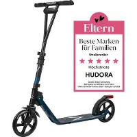 Hudora BigWheel Generation V 205, Scooter dunkelblau - Klappbar & Höhenverstellbar - Tretroller für Kinder, Jugendliche & Erwachsene - bis zu 100kg - Cityroller