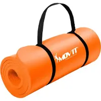 Movit Gymnastikmatte Pilates, Gymnastik, Yoga, Matte - hautfreundlich und , Yogamatte für Zuhause oder Unterwegs - 183x60x1,0cm, Orange