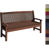 Sunnypillow Bankauflage Stuhlkissen mit abnehmbarem Bezug Bankkissen Bankpolster Polsterauflage Auflage für Gartenbank viele Farben und Größen zur Auswahl (130 x 40 x 5cm, Braun)