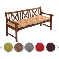 Sunnypillow Bankauflage Stuhlkissen Bankkissen 130 x 40 cm Sitzkissen für Hollywoodschaukel Polsterauflage Auflage für Gartenbank viele Farben und Größen zur Auswahl Sandfarben