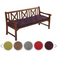 Sunnypillow Bankauflage Stuhlkissen Bankkissen 140 x 50 cm Sitzkissen für Hollywoodschaukel Polsterauflage Auflage für Gartenbank viele Farben und Größen zur Auswahl Violett