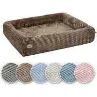 Sabro KUDDE Orthopädisches Hundebett – Hochwertiger Cordbezug – Waschbar & Wasserabweisend – Ergonomisch – Premium Haustierzubehör