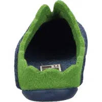 Manitu Damen Hausschuh zweifarbiger Filz Pantoffel mit losen Einlagen 320228, Größe:37 EU, Farbe:Blau