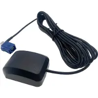 Trade-Shop Externe aktive GPS-Antenne mit Fakra-Anschluss 90° Winkel Stecker 5 Meter Kabel Adapter Magnetfuß Magnetisch für die Innenmontage
