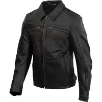 Merlin Kingsbury D3O Motorrad Lederjacke, schwarz, XL