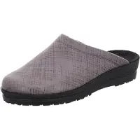 Rohde Damen Pantoffel Keilabsatz Hausschuh Microvelour Neustadt-D 2297, Größe:42 EU, Farbe:Grau