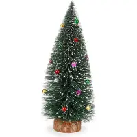 Inge-glas Tannenbaum künstlich mit Schnee und Perlen 28cm grün / bunt