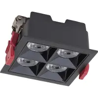 Licht-Erlebnisse Einbauleuchte Wand LED Aluminium B: 9.2 cm Schwarz eckig 4000 K neutralweiß 1400 lm Modern