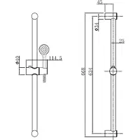 BEITZ & Walz AQVAPLUS Brauseset 90cm 5-strahlig chrom