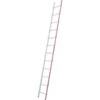 Hymer Sprossenanlegeleiter, 12 Sprossen, Länge 3,57 m, Reichhöhe 4,45 m, Gewicht 6,3 kg