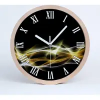Tulup Holzuhr 20fi cm wanduhr - weiße Spitzen - abstraktes Licht