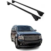 Omtec Dachträger für Chevrolet Suburban Tahoe mk3 2007-2014 75kg Metall Schwarz 2x