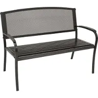 Degamo Gartenbank Metallbank Bank COMO 2-sitzer 121cm, Streckmetall anthrazit