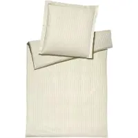 Elegante Mako-Satin-Bettwäsche-Garnitur 2280 White House Farbe natur Größe 200x200cm+2x40x80