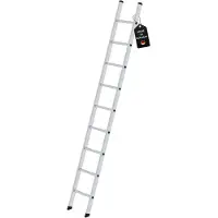 Proregal Sprossen-Anlegeleiter Germany | 9 Sprossen | Arbeitshöhe 3,70m | 350mm breit ohne Traverse | Traglast 150kg | Alu