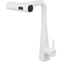 StarTech.com Küchenarmatur - Ausziehbarer Wasserhahn - 3 Strahlarten - Schwenkbarer Auslauf - Flexibler Schlauch - Für Küche, Bad & Gastronomie - Weiß