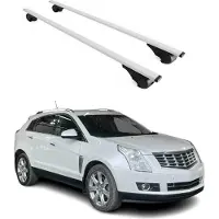 Omtec Dachträger Grundtäger für Cadillac SRX 2004-2016 75kg Metall Silber 2 tlg