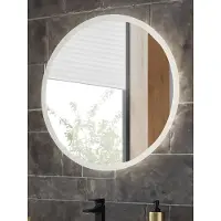 Furn.Design Badezimmer Spiegel "Glide" mit LED Beleuchtung und Touchschalter rund 80 cm