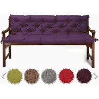 Sunnypillow Bankauflage Stuhlkissen Bankkissen 200 x 50 x 50 cm Sitzkissen und Rückenkissen für Hollywoodschaukel Polsterauflage Auflage - Violett