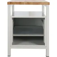 Proregal Werkbank Slim Rhino mit Ablagefläche + Regalfach | HxBxT 84x60x60cm | Traglast 300kg | Lichtgrau