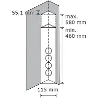 Thebo Energie-Ecksäule ST 3007 aus Edelstahl mit 4 Steckplätzen