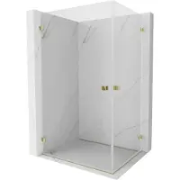 Mexen Lunar-B Duo Duschkabine schwenkbar 100 x 90 cm, transparent, gold - 832-100L-090P-50-00