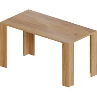 Pokar Esszimmertisch, Esstisch, Küchentisch, Schreibtisch, Größe:140x60, Color:Golden Eichen Craft