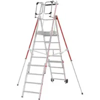 Hymer Plattformleiter Protect+ mit Teleskopausleger und Sicherheitstüren 6-10 Sprossen