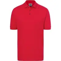 James & nicholson Hochwertiges Polohemd mit Armbündchen red, Gr. 3XL