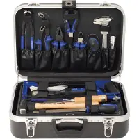 Projahn Werkzeugkoffer-Set, 149-teilig, 1/4" + 1/2" Antrieb, 48-Zahn-Knarren, ABS-Koffer mit klappbarer Werkzeugtafel, abschließbar