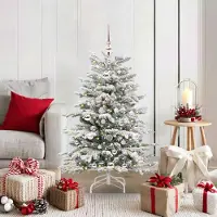 vidaXL Hochwertigen Möbel Künstlicher klappbarer Weihnachtsbaum Weiß 120 cm PE und PVC - 4736685