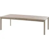 Hespéride Ausziehbarer gartentisch "evasion" holzoptik leinen &amp ton 14 plätze lates aus aluminium -