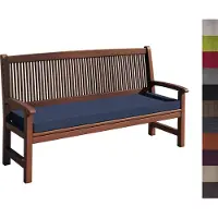 Sunnypillow Bankauflage Stuhlkissen mit abnehmbarem Bezug Bankkissen Bankpolster Polsterauflage Auflage für Gartenbank viele Farben und Größen zur Auswahl (190 x 60 x 5cm, Blau)