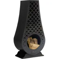 Cookking Stahl Terrassenofen Avangardo Schwarz 50x33x108 cm