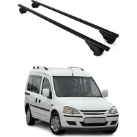 Omtec Dachträger Grundtäger für Opel Combo C 2001-2011 75kg Metall Schwarz 2 tlg