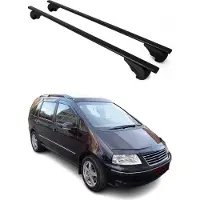 Omtec Dachträger Grundtäger für VW Sharan 7M 1995-2010 75kg Metall Schwarz 2 tlg