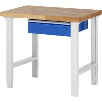 RAU Werkbank höhenverstellbar 7001A1, B1000xT700xH790-1140mm, 1x Schublade-TA