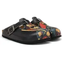 Goby Clogs Schuhe für Damen – Handgefertigte - Mädchen- und Damenschuhe für den Alltag - Farbiger Druck - Bequem & Langlebig - EVA-Sohle – Grundschul-Zeichnungen